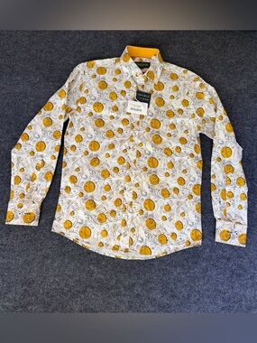 Inserch Icon Ombre Paisley Print Shirt Gold Men’s Size Small NWT